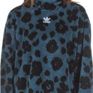 Adidas Black and Blue Patterned Fleece